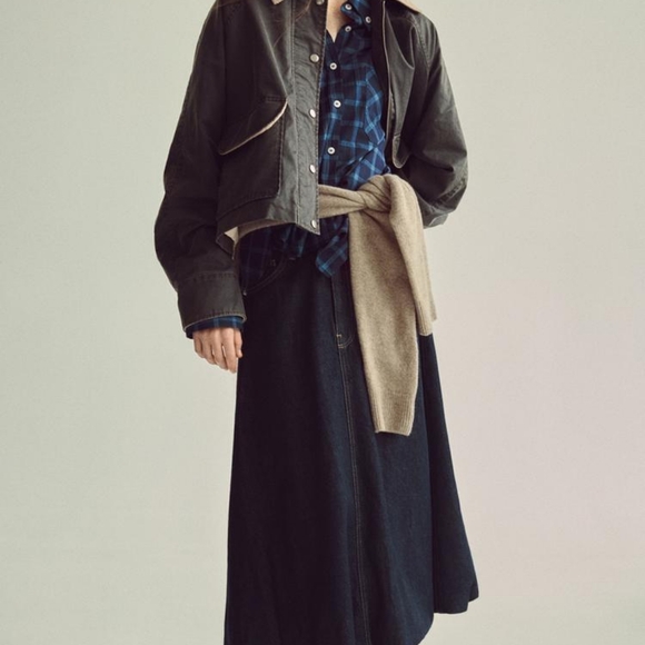 Zara CORDUROY COLLAR WAXED JACKET Large - Picture 7 of 7